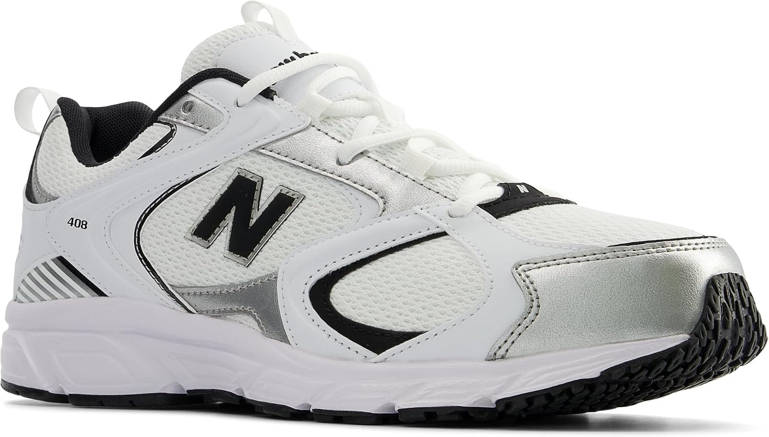 image:imageNew Balance Mens 408 V1 SneakersWhiteBlackSilver