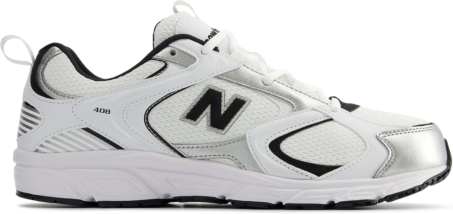 image:imageNew Balance Mens 408 V1 SneakersWhiteBlackSilver