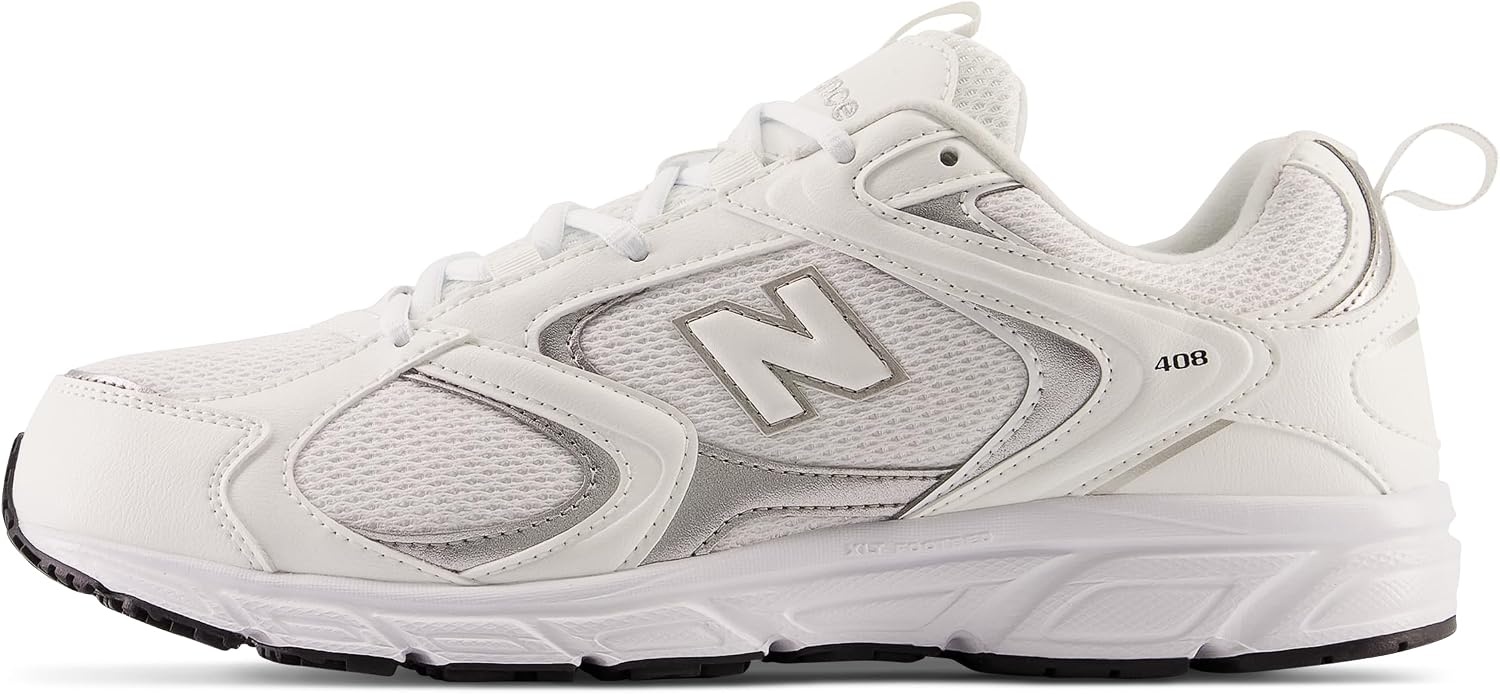 image:imageNew Balance Mens 408 V1 SneakersWhiteSilver MetallicBlack