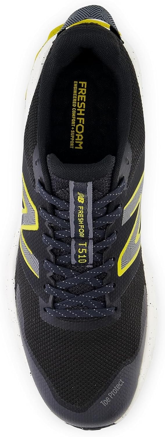 image:imageNew Balance Mens Fresh Foam 510 V6 Trail Running ShoesBlackPhantomGinger Lemon