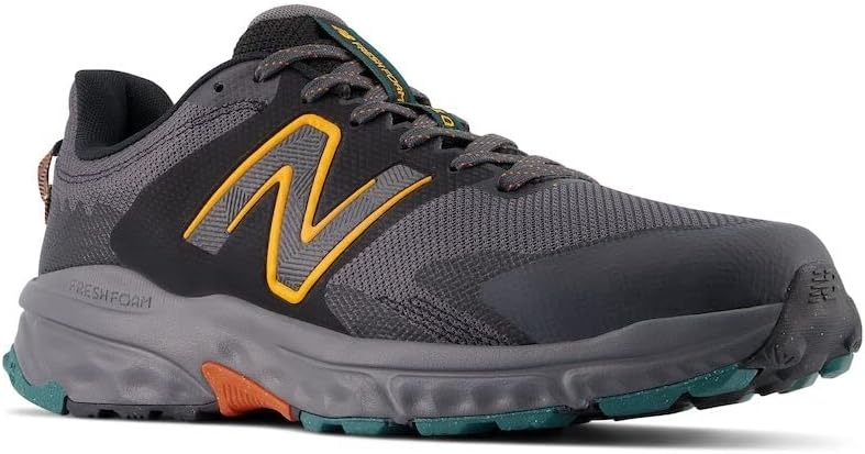 image:imageNew Balance Mens Fresh Foam 510 V6 Trail Running ShoesMagnetBlackHot Marigold