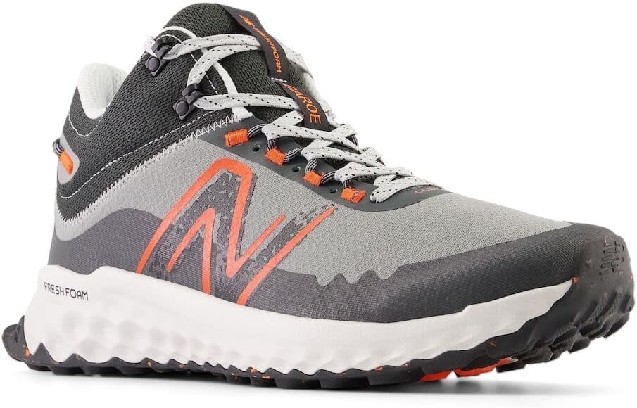 image:imageNew Balance Mens Fresh Foam Garoe Mid V1Trail Running ShoeShadow GreyGrey MatterBlaze Orange