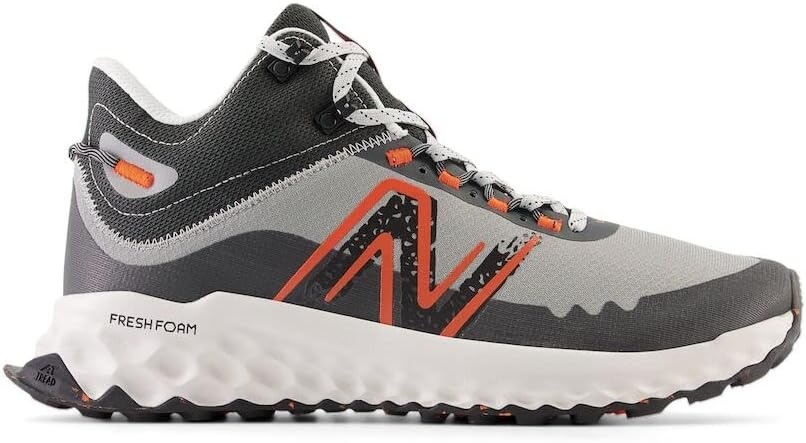 image:imageNew Balance Mens Fresh Foam Garoe Mid V1Trail Running ShoeShadow GreyGrey MatterBlaze Orange