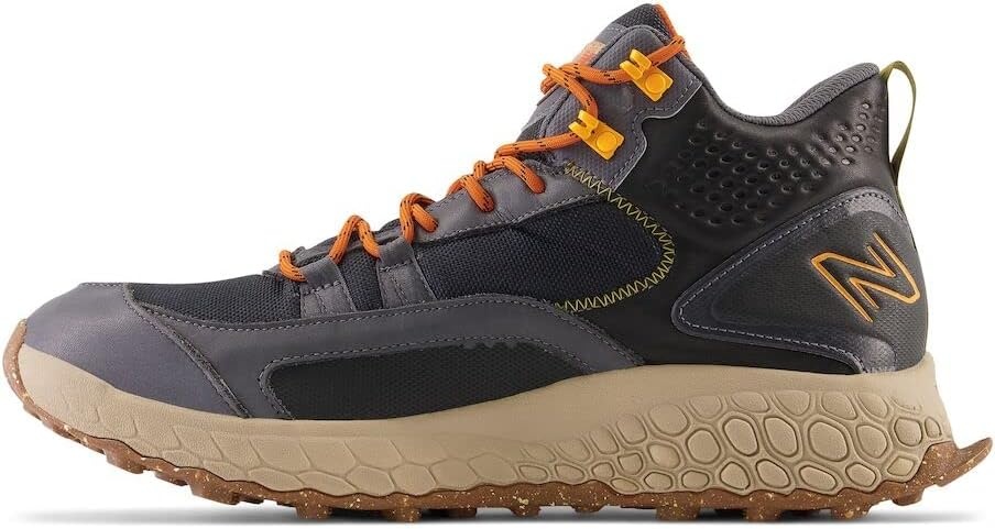 image:imageNew Balance Mens Fresh Foam X Hierro V1 MidCut Trail Runners Trail Running ShoesBlackMagnetHot Marigold