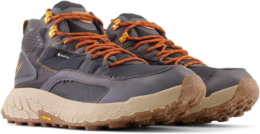 image:imageNew Balance Mens Fresh Foam X Hierro V1 MidCut Trail Runners Trail Running ShoesBlackMagnetHot Marigold