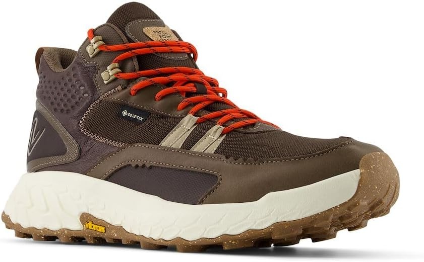 image:imageNew Balance Mens Fresh Foam X Hierro V1 MidCut Trail Runners Trail Running ShoesDark MushroomBlack CoffeeNeo Flame