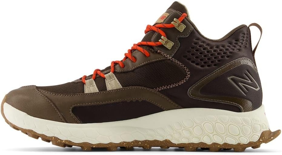 image:imageNew Balance Mens Fresh Foam X Hierro V1 MidCut Trail Runners Trail Running ShoesDark MushroomBlack CoffeeNeo Flame