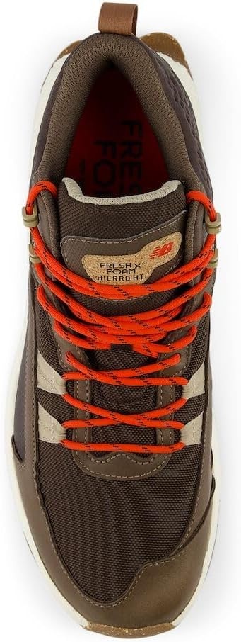 image:imageNew Balance Mens Fresh Foam X Hierro V1 MidCut Trail Runners Trail Running ShoesDark MushroomBlack CoffeeNeo Flame