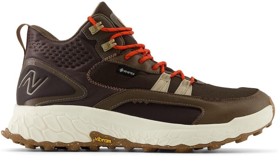 image:imageNew Balance Mens Fresh Foam X Hierro V1 MidCut Trail Runners Trail Running ShoesDark MushroomBlack CoffeeNeo Flame