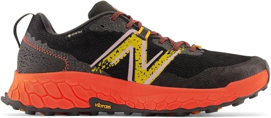 image:imageNew Balance Mens Fresh Foam X Hierro V7 ShoesBlacktopNeon DragonflyHot Marigold