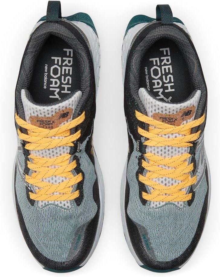 image:imageNew Balance Mens Fresh Foam X Hierro V7 ShoesConcreteVintage TealHot Marigold