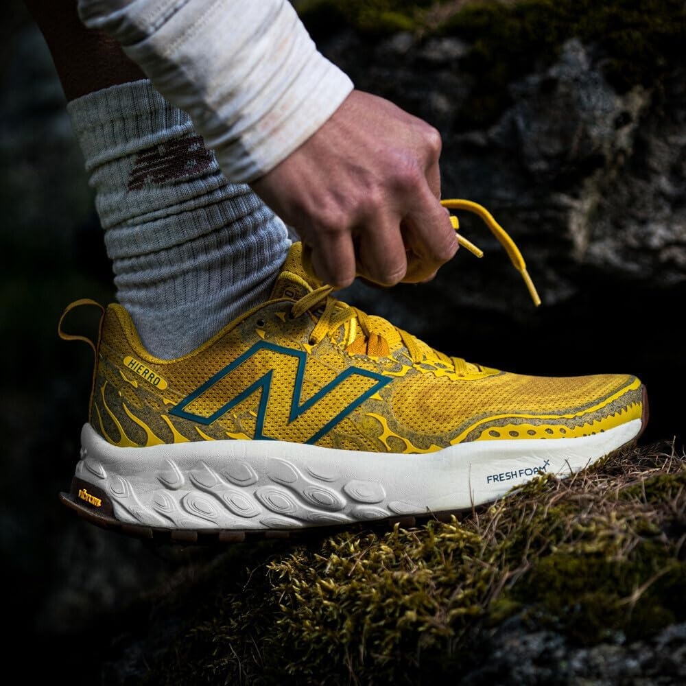 image:imageNew Balance Mens Fresh Foam X Hierro V8ButterscotchGinger LemonDeep Sea