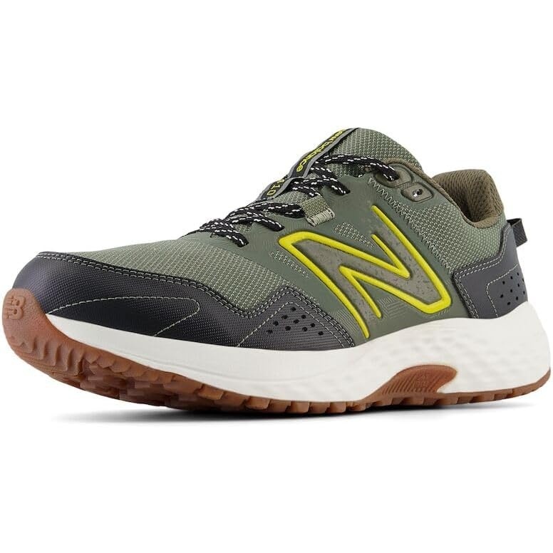 image:imageNew Balance Mens 410 V8 Trail Running ShoeDark OlivineGinger LemonBlack
