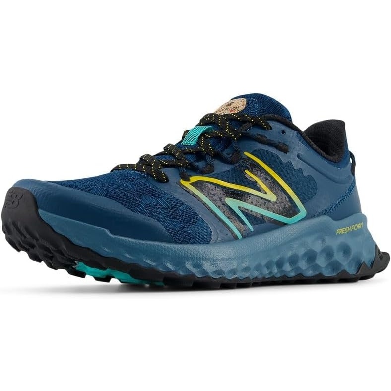 image:imageNew Balance Mens Fresh Foam Garo V1Trail Running ShoeDeep SeaCyber JadeGinger Lemon