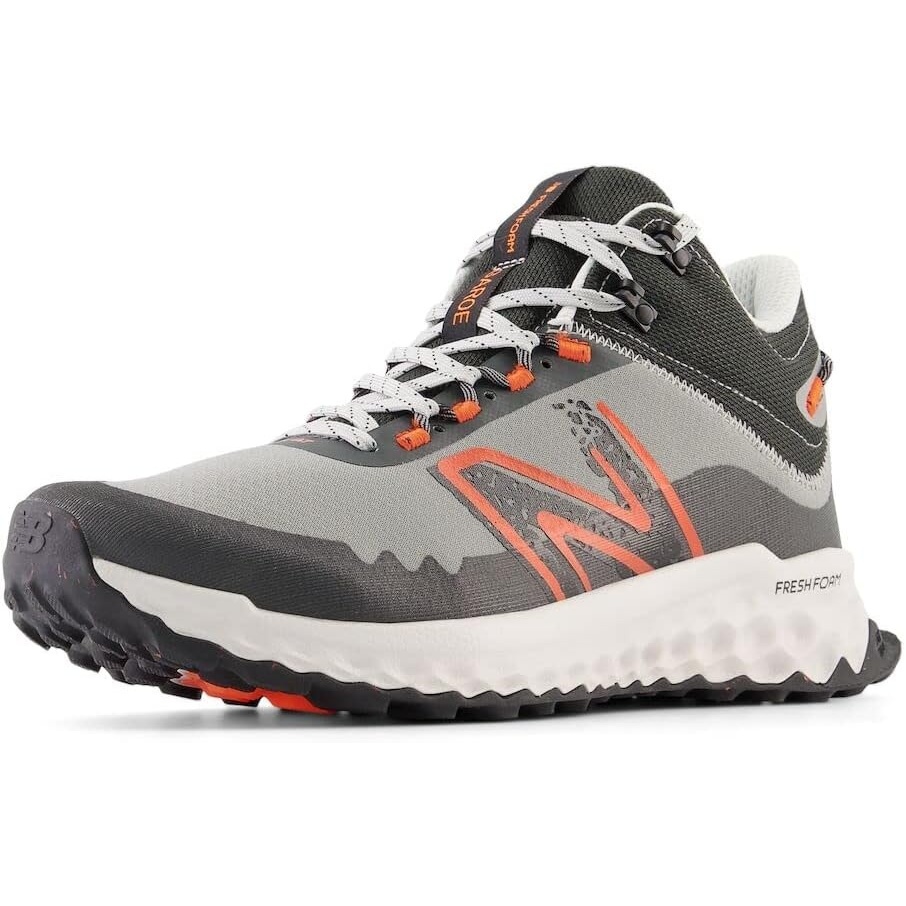 image:imageNew Balance Mens Fresh Foam Garoe Mid V1Trail Running ShoeShadow GreyGrey MatterBlaze Orange