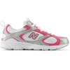 New Balance Men’s 408 V1 Sneakers(White/Silver Metallic/Dragon Berry)
