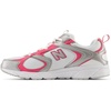 New Balance Men’s 408 V1 Sneakers(White/Silver Metallic/Dragon Berry)