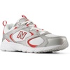 New Balance Men’s 408 V1 Sneakers(White/Silver Metallic/Mercury Red)