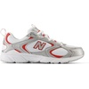 New Balance Men’s 408 V1 Sneakers(White/Silver Metallic/Mercury Red)