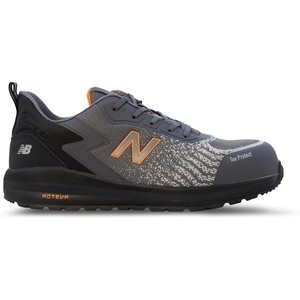 New Balance Men’s Composite Toe Safety Shoe Speedware – Slip Resistant, Puncture Resistant, Electrical Hazard(Grey/Orange)