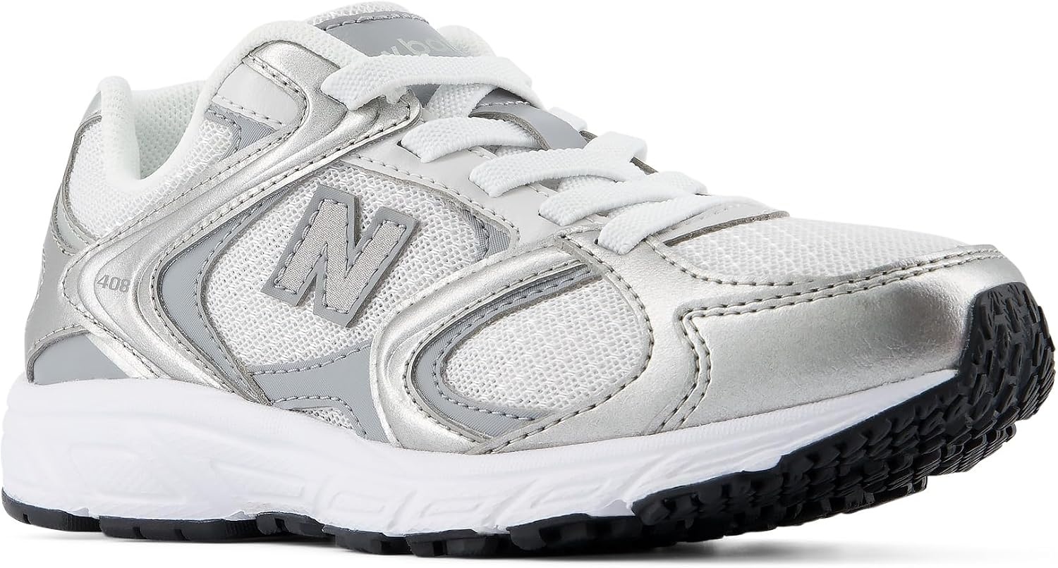 image:imageNew Balance Kids 408 Bungee LaceSilver MetallicSlate Grey