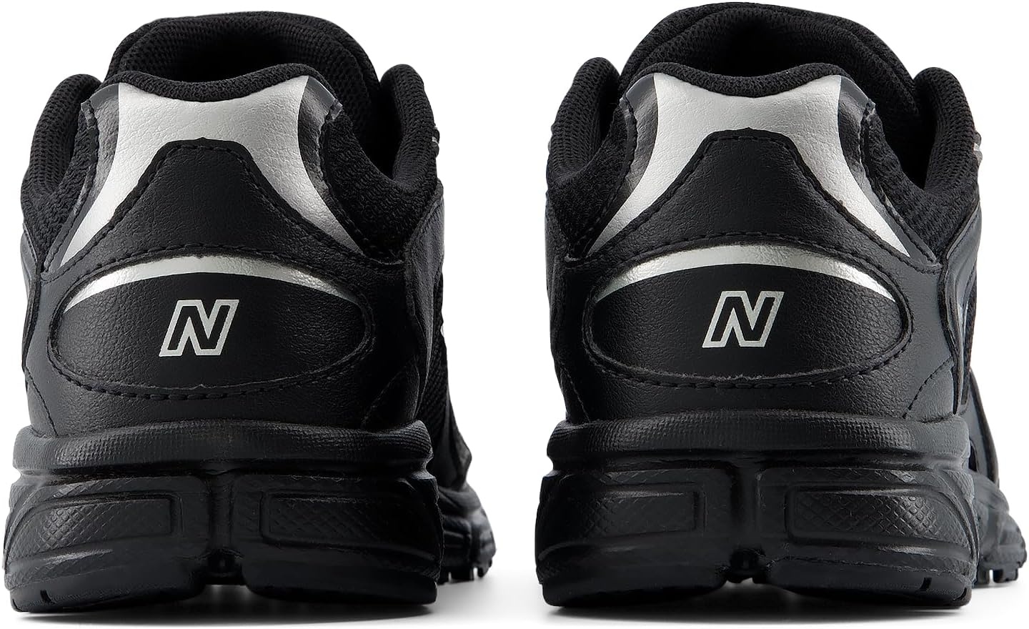 image:imageNew Balance Kids 408 Lace Sneaker Big KidBlackSilver Metallic