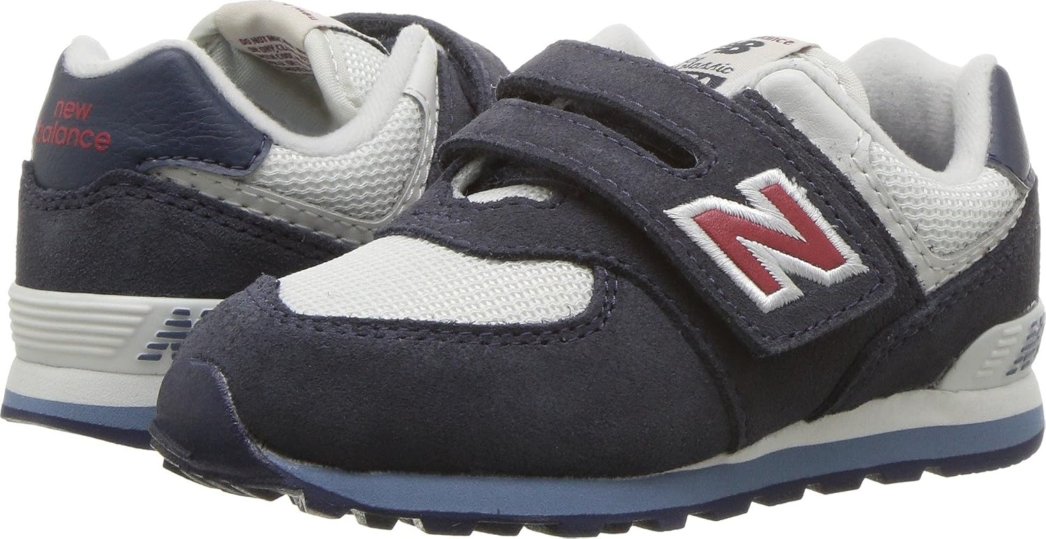 image:imageNew Balance Kids 574 Newb V2 Familiar Ground Hook and Loop SneakerNavyRed
