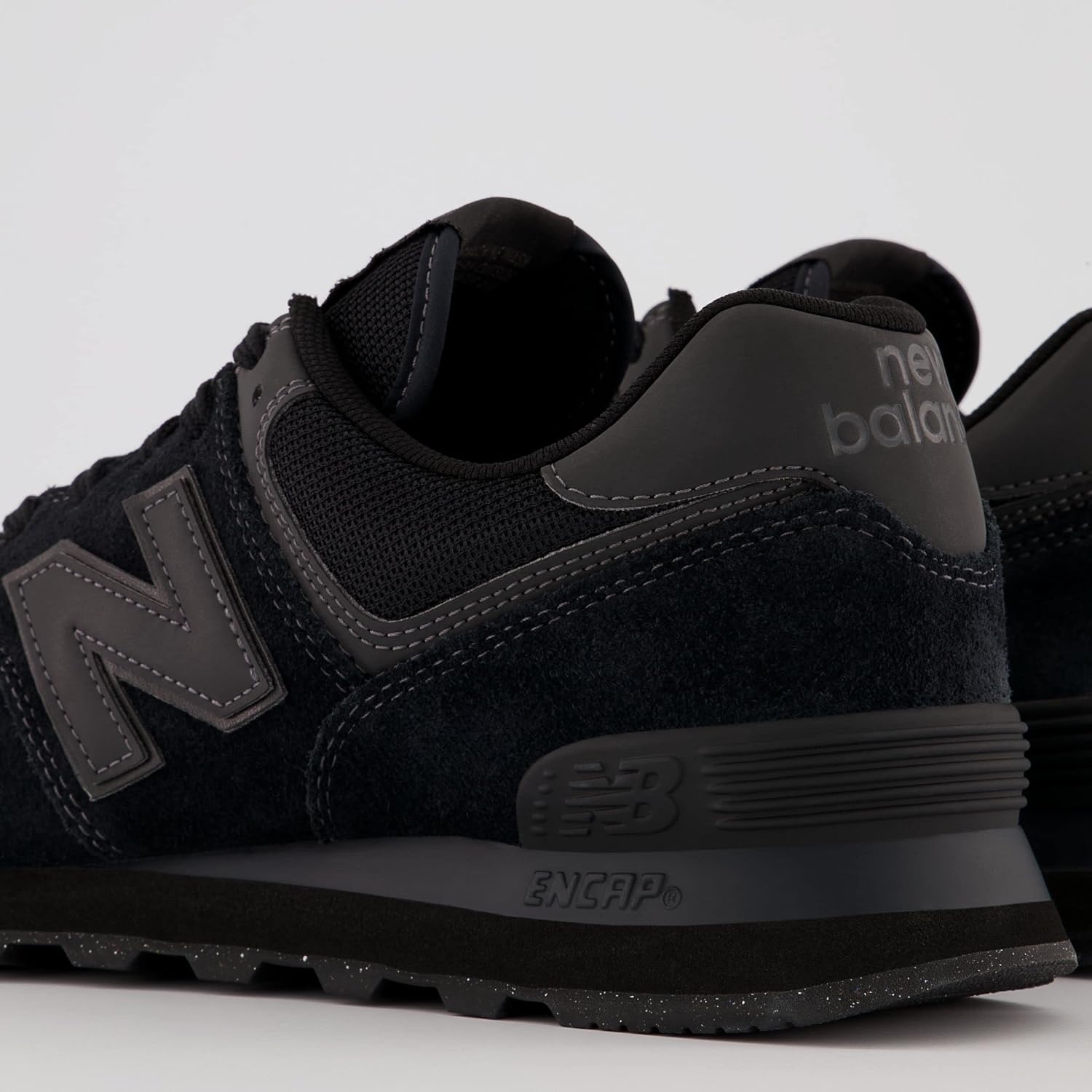 image:imageNew Balance Kids 574 Newb V2 Familiar Ground Hook and Loop SneakerTriple Black Eve Dark