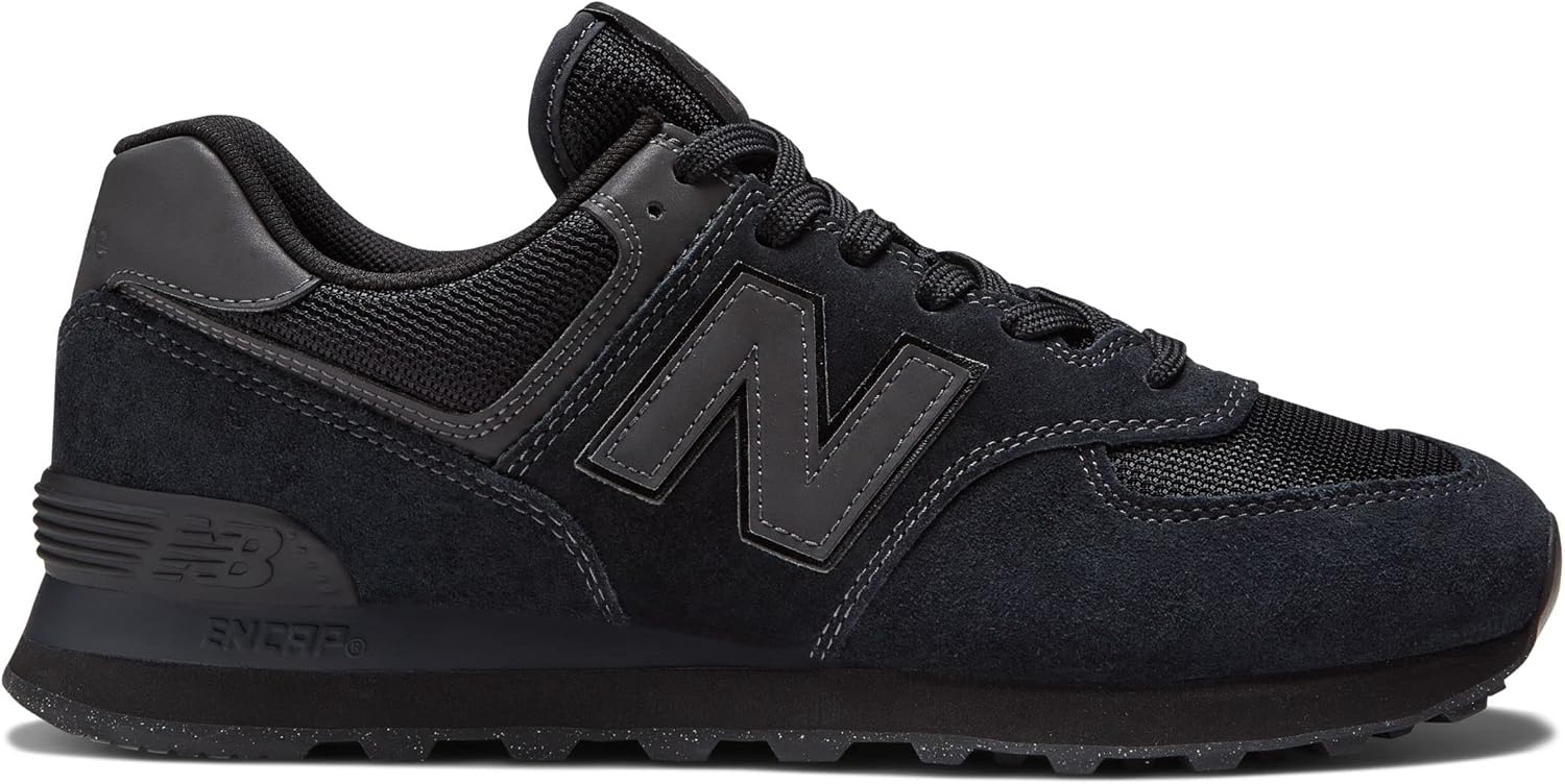 image:imageNew Balance Kids 574 Newb V2 Familiar Ground Hook and Loop SneakerTriple Black Eve Dark
