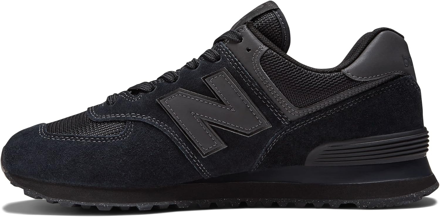 image:imageNew Balance Kids 574 Newb V2 Familiar Ground Hook and Loop SneakerTriple Black Eve Dark