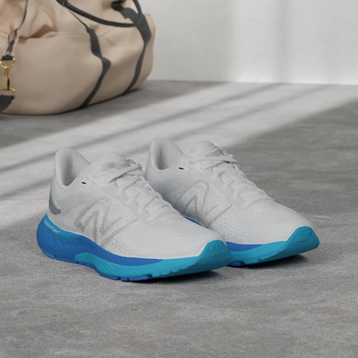 image:imageNew Balance Kids 574 Newb V2 Familiar Ground Hook and Loop SneakerWhiteVibrant SkySerene Blue