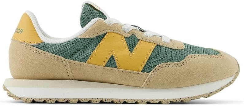 image:imageNew Balance Kids Kids 237 Bungee Lace SneakerDark JuniperDried Apricot