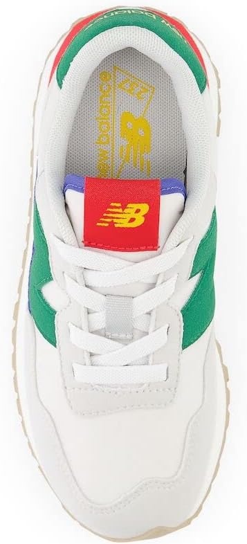 image:imageNew Balance Kids Kids 237 Bungee Lace SneakerGrey MatterClassic PineTrue Red