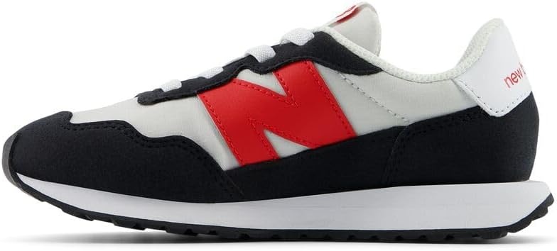 image:imageNew Balance Kids Kids 237 Bungee Lace SneakerGrey MatterTrue Red