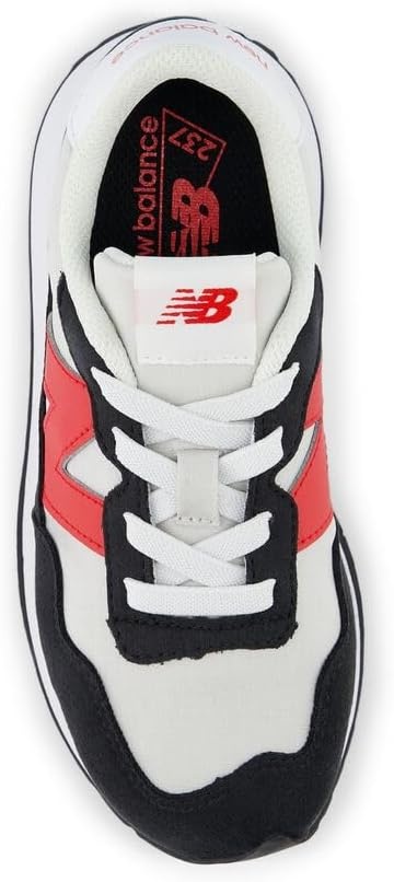image:imageNew Balance Kids Kids 237 Bungee Lace SneakerGrey MatterTrue Red