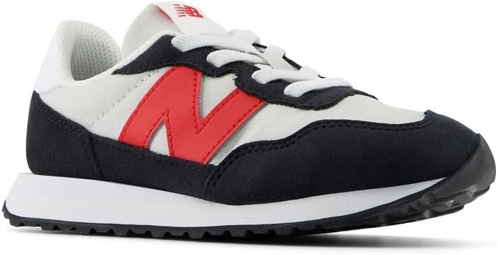 image:imageNew Balance Kids Kids 237 Bungee Lace SneakerGrey MatterTrue Red