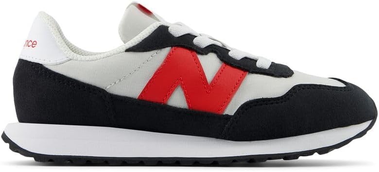 image:imageNew Balance Kids Kids 237 Bungee Lace SneakerGrey MatterTrue Red