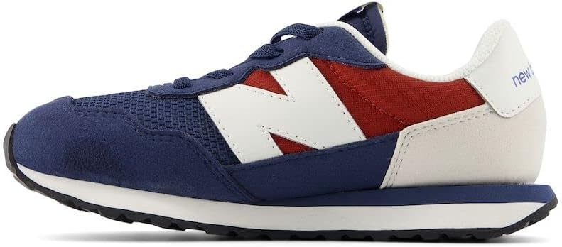 image:imageNew Balance Kids Kids 237 Bungee Lace SneakerNb NavyBrick RedWhite