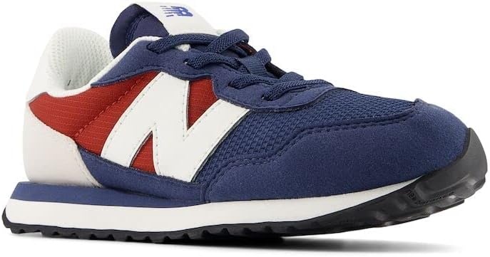 image:imageNew Balance Kids Kids 237 Bungee Lace SneakerNb NavyBrick RedWhite
