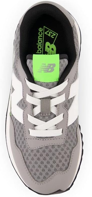 image:imageNew Balance Kids Kids 237 Bungee Lace SneakerShadow GreyPixel Green