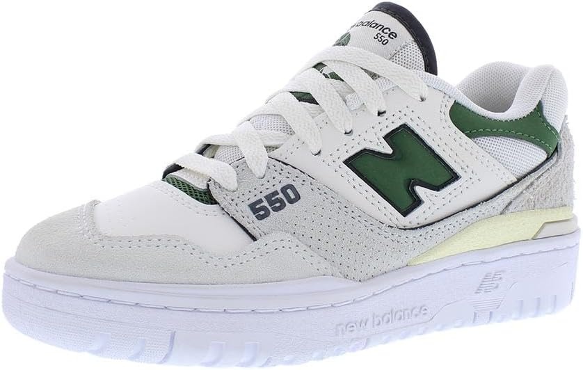 image:imageNew Balance Womens 550 SneakersBright WhiteGreencloud White