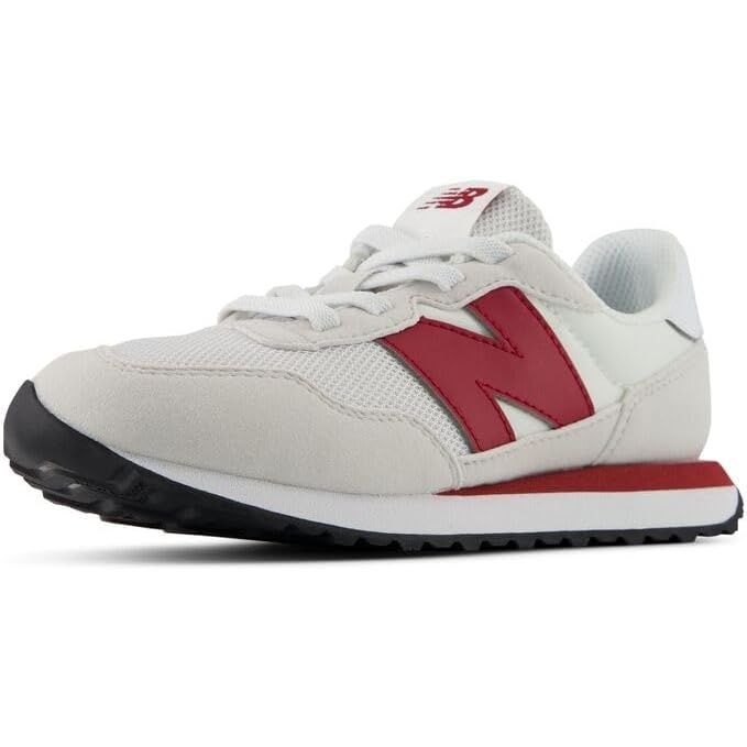 image:imageNew Balance Kids 237 Bungee Lace Sneaker Little KidGrey MatterPodium Red