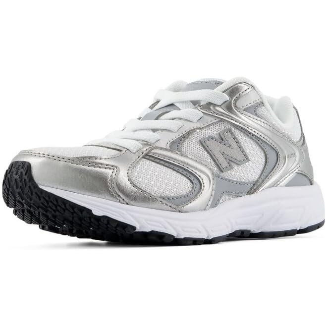 image:imageNew Balance Kids 408 Bungee Lace Sneaker Little KidSilver MetallicSlate Grey