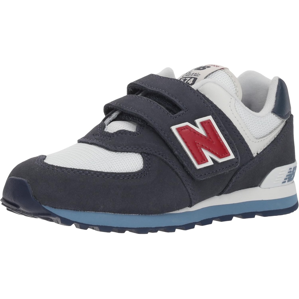 image:imageNew Balance Kids 574 Newb V2 Familiar Ground Hook and Loop SneakerNavyRed