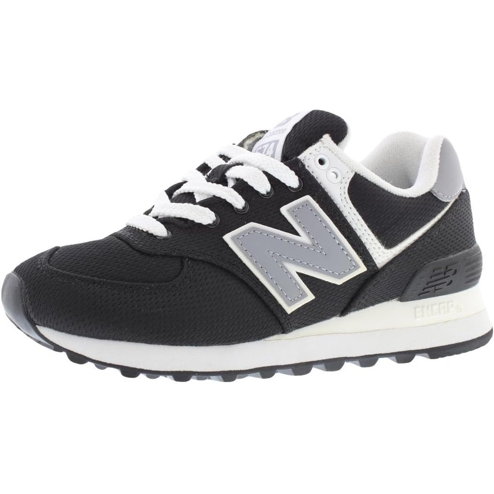 image:imageNew Balance Kids 574 V1 LaceUp SneakersMidnight BlackChromatic Yellowblack