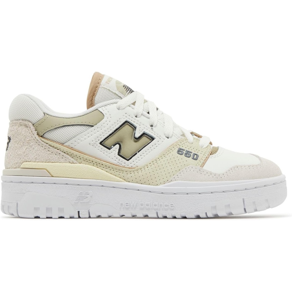 image:imageNew Balance Womens 550 SneakersSea SaltFatigue Green