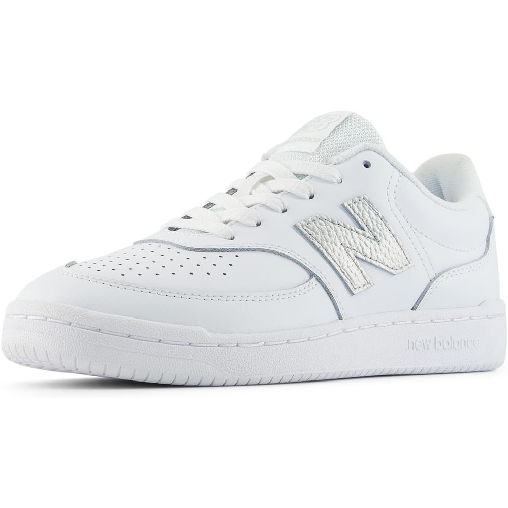 image:imageNew Balance Womens BB80 SneakerWhiteMetallic Silver