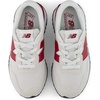 New Balance Kid’s 237 Bungee Lace Sneaker (Little Kid)(Grey Matter/Podium Red)