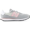 New Balance Kid’s 237 Bungee Lace Sneaker (Little Kid)(Raincloud/Pink Chalk)