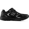 New Balance Kid’s 408 Bungee Lace Sneaker (Little Kid)(Black/Silver Metallic)